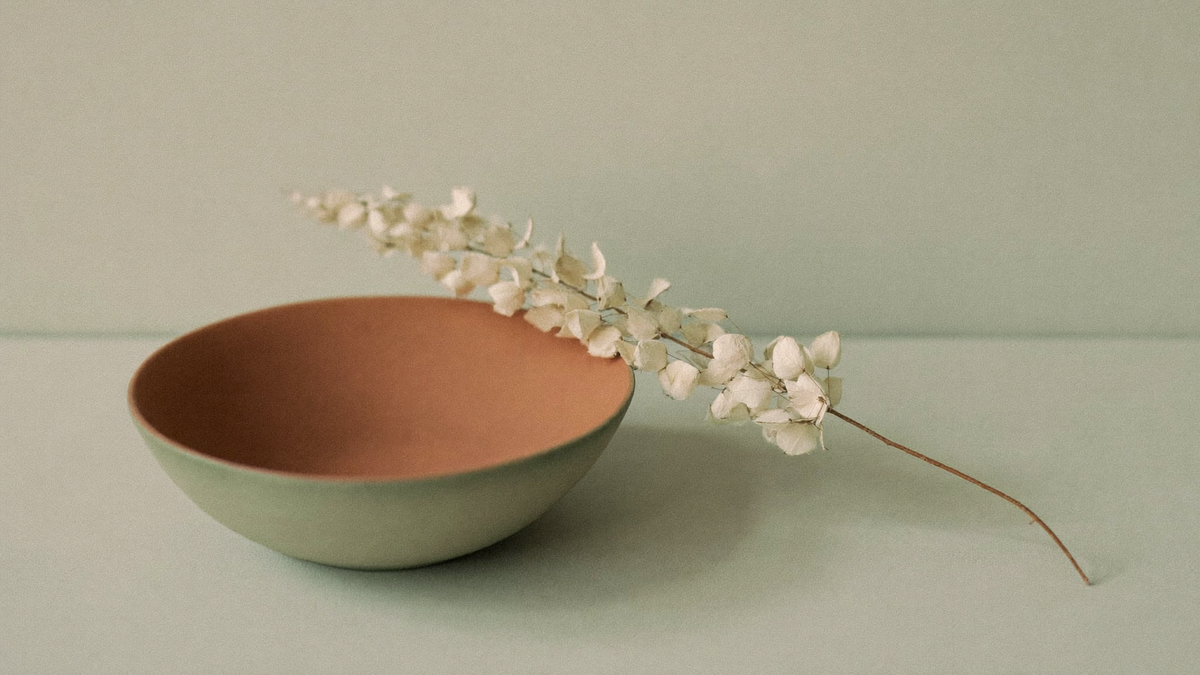 Claren - bodegon minimalista verde y terracota